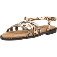 Lazamani Sandalen met riem beige / bruin / zwart / wit