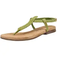 Lazamani Teenslipper beige / bruin / groen