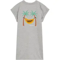 We fashion Jurk bruin / geel / lichtgrijs / groen