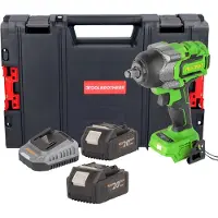 Procraft PWA36bb accu-slagmoersleutel 20 V 850 Nm 1/2" borstelloos + 2x accu 4,0 Ah + oplader + RHINO-gereedschapskoffer