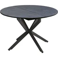 Vicco Eettafel Loyd, Antraciet/Zwart, 120-160 x 120 cm Uitschuifbaar