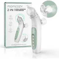 MOMCOZY BreezyClear Elektrische Neusreiniger Baby – 2-in-1 Spray & Zuigfunctie - Nasale Aspirator – Baby Neusreiniger