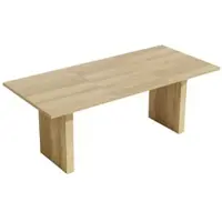 MODFU - Uitschuifbare Eettafel - Rechthoekig - Lamellenpoten - Modern - MDF - Eikenkleur - 140-200 Cm