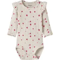 Name it Rompertje/body 'NBFJelly' taupe / pastelgroen / magenta / rosé