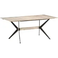vidaXL Eettafel 180x90x76 cm massief mangohout