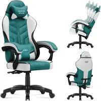 Huzaro Force 2.7 Green – velours gamestoel met 135° kantelfunctie, ergonomische kussens en stalen frame