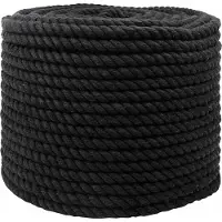 vidaXL Katoenen Touw 10 mm 100 m Zwart 100% katoen