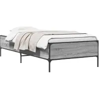 vidaXL Bedframe Grijs Sonoma 80 x 200 cm Bewerkt hout