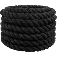 vidaXL Katoenen Touw 36 mm 10 m Zwart 100% katoen