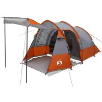 vidaXL Tunneltent Grijs en Oranje 390 x 215 x 152 cm