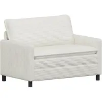 vidaXL Bank Crèmekleurig 126 x 81 x 87,5 cm Polyester