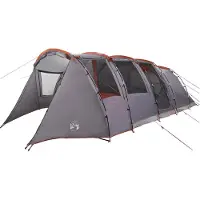 vidaXL Tunneltent 675 x 392 x 210 cm Grijs en Oranje