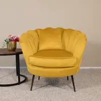 Lizzely Garden & Living Fauteuil zitbank 1 persoons stoel Anna goud bankje