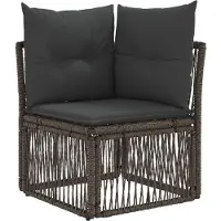 vidaXL Tuinbank Set 11 st Grijs en Donkergrijs poly rattan