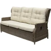 AVH-Collectie Ibiza 3-zitsbank verstelbaar bruin wicker | naturel mixed weave kussens