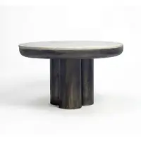 Wohnling Salontafel metaal marmer wit 60 cm