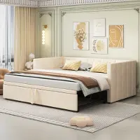 OKWISH Ledikant 90x200 cm – Met open opbergruimte en flexibel hekje – Ruimtebesparend voor kinderkamer – Massief dennenhout – Wit