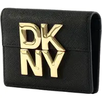 DKNY kaarthoes Echo Bifold Cardholder Blk / Gold zwart