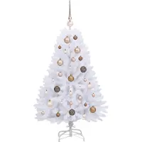 vidaXL Kunstkerstboom Wit 68 x 68 x 120 cm PVC en Metalen