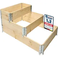 Garronda Palletrand Set - Natuurlijk - Bloemen - Kruiden - Palletframe - Natuurlijke Verhoogde Bloembedden - GD-BUD-PAL-SET
