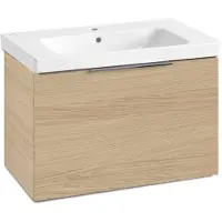 Villeroy & Boch Architectura - Kast met wastafel, 75x47x42 cm, 1 lade, CeramicPlus, Nordic Oak 4A8780R1SVJ
