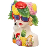 Intratuin Bloempot Flora Zaragoza Beige 16 X 23,7 X 33 Cm