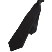 We fashion stropdas met textuur zwart Jongens Polyester Effen - maat S