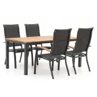 Bellagio + 10% kassakorting | Lugo/Linosa 180cm dining tuinset 5-delig verstelbaar