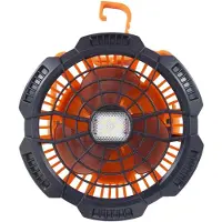 VHV - Campingventilator - USB ventilator met ophangfunctie - USB oplaadbaar - met LED - stil - voor camping, tent, caravan, buiten