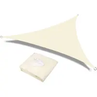 VHV - Schaduwzeil - driehoekig model - waterdicht - 98% UV-bescherming - Roestvrij staal - 3.6 x 3.6 x 3.6m - voor tuin, terras, balkon, patio, kas