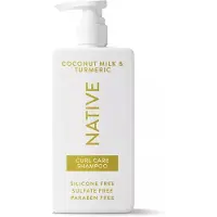 Native Coconut Milk shampoo voor krullen met kokosmelk en kurkuma. Sulfaat-, parabenen- en siliconenvrij. 487ml