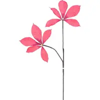 Easyplants | Kunsttak Kastanjeblad 63 cm rood | Zijde | Nepbloemen | rood | Onderhoudsvrij | Kant-en-klaar