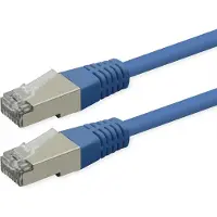 Roline Patchkabel Cat.6 (klasse E), PoE, S/FTP (PiMF), blauw, 15 meter