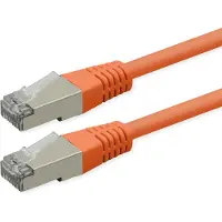 Roline patchkabel Cat.6 (klasse E), PoE, S/FTP (PiMF), oranje, 10 m