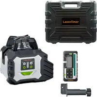Laserliner Duraplane GMX-18V 360° Kruislijnlaser Incl. Ontvanger In Koffer - 3 Lijnen - Groen - 60m - IP54