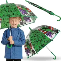 Sarcia.eu Minecraft Kinderparaplu met kliksluiting, opvouwbare, doorzichtige handparaplu 46cm