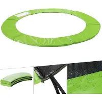 Arebos Trampoline Randafdekking Ø 305 cm Veiligheidsrand UV-Bestendig PVC EPE 20 mm Lichtgroen Beschermingspad 28 cm Breed Rond Trampoline