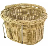 Design Oigineel Fietsmand handgemaakt Fietshaakmand 40x35x25 Naturel rotan mand
