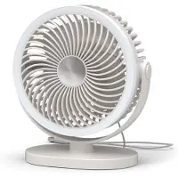 VHV - Campingventilator - USB ventilator met ophangfunctie - USB aansluiting - 2 snelheidsstanden - met LED - stil - voor camping, tent, caravan, buiten