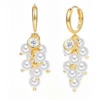 Lulu & Jane Oorbellen wit