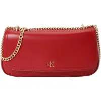 Calvin Klein Schoudertas 'Monogram Chain Strap Convertible' bloedrood