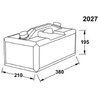 Wallas 2027 Water Tank Transparant 38 x 19.5 x 21 cm