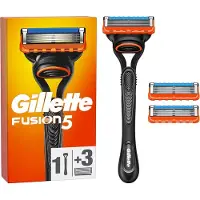 Gillette Fusion 5 - Scheerset - 5 Mesjes & 3 Navulscheermesjes - Oranje/Zwart