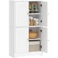 HOMCOM Keukenkast-Spaanplaat-60L x 30B x 110H cm-Wit