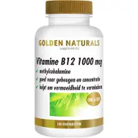 Golden naturals Vitamine B12 1000mcg (100 zuigtabletten)