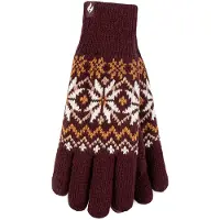 Heat Holder - Dames Zachte Thermische Handschoenen - Wijn