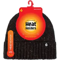 Heat Holder Heatweaver Fleece Binnenvoering Beanie | Geribbeld Omslagmanchet Marl Winterhoed | Andes Stijl - Khaki