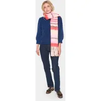 Saint tropez Sjaal 'AlbertiSZ' beige / bruin / rosa / knalrood