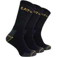 CAT CREW 3-PACK Heren Boot Sokken Zwart