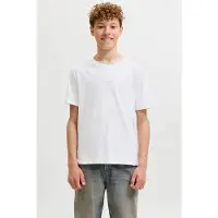Jack & Jones JUNIOR T-shirt met backprint wit Jongens Katoen Ronde hals - maat 128